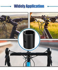 2 Pair Bike Handlebar Shim 25.4 To 31.8mm Adapter Kit showing wide application on MTB, road, and cruiser bikes with black aluminum alloy design.