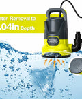 Rock Solid Heavy Duty Workhorse 1HP Submersible Sump Pump Yields Killer 3700GPH Water Flow shown in action, portable design with clear water removal.