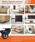 Wide applications for 2 Inch Black Mixed Locking And Fixed Casters Set Of 4, enhancing mobility for utility carts and storage units.