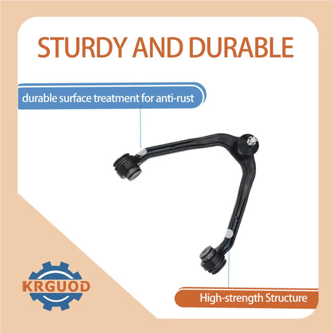 Front Upper Control Arm Suspension Kit With Lower Ball Joint For 1999 Through 2006 Chevy Silverado 1500 GMC Sierra 1500 black steel arm with ball joints