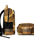 Star Shield Eagle Relief Printed Unisex Backpack With Large Capacity Built Tough From Durable Polyester