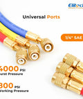 Wireless HVAC Manifold With Data Logging, Affordable Pro Tool For Pressure Hold Tests And Vacuum Leak Detection, Real Time Readouts, Easy To Use, Built For Professional Techs 1/4 SAE hoses and brass fittings
