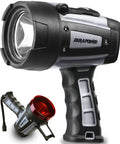 Rechargeable Spotlight Flashlight With Beast Bright 42000 Candela Beam And 1400ft Range IP68 Waterproof LED Handheld Light