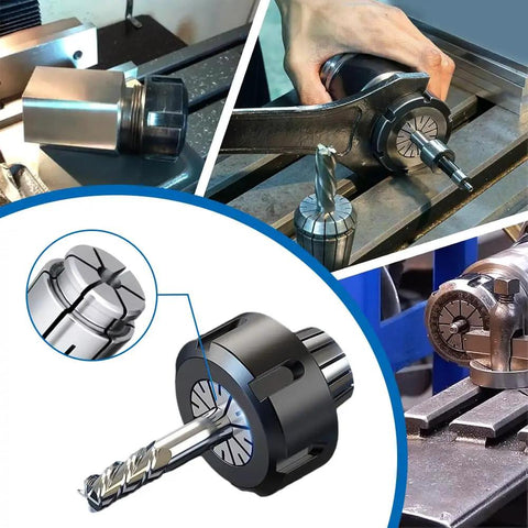 Spring Collet Chuck for CNC Engraving and Milling Tools, 3mm Inner Diameter, 15.3mm Outer, 30.5mm Height in machining setup