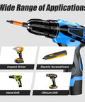 Drill using 10 Piece Magnetic Triangle Screwdriver Bits Set with 2 Inch Long S2 Steel Triangle Heads, 1/4 Inch Hex Shank