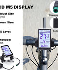 Universal LCD Bike Display Panel For 24V 36V 48V 60V E Bikes And Scooters attached to handlebars