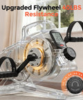 Under Desk Bike With 16 Level Magnetic Resistance And Bluetooth App Compact Mini Pedal Exerciser showing 40lb flywheel