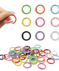 48 Pack Bulk Value Set Multicolor Small Round Carabiner Clips 1 Inch Metal Key Ring Hooks For DIY Keychains Bags Purses Crafts