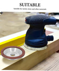 Top Tier Cup Shaped Diamond Grinding Wheel 100mm Rock Solid with sander on wood, great for stone metal and concrete tasks.