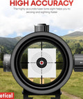 View through scope showing precision target alignment using Premium 12 Gauge Laser Bore Sight For Shotguns Precision Red Dot Zeroing Aid.