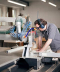 Worker using machine with Two Pack Quick Install Magnetic Base Shield Kit With Adjustable Arm For Welding Automotive Repair