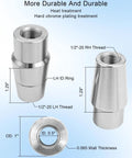 Half Inch Rod End Kit With Panhard Joints Left And Right Hand 20 TPI Thread Chromoly Linkage Joint Heat Treated For Maximum Strength Fits One Inch Tube OD 0.065 Inch Wall Five Inch ID Includes Tube Adapter And Locknut. left and right rod ends shown with 1/2-20 threads and 1 in tube dimensions