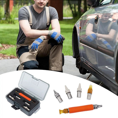 Magnetic Suction Dents Repair Pen For Vehicle Bodywork And Home Maintenance Easy Quick Fix Dent Tool displayed in toolbox with car