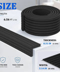 Thick W Shape Baby Proofing Edge Protectors Soft Foam Corner Guards Self Adhesive Furniture Bumpers 6.56 ft length and 0.31 in thickness.
