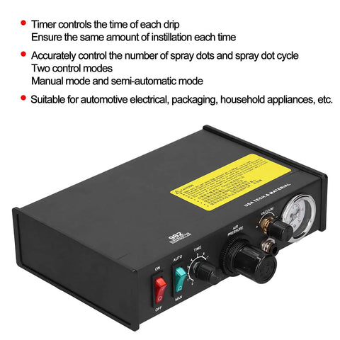 Semi Automatic Glue Dispenser Machine DC 24V With Digital Display Solder Paste Dropper front view showing controls