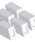 50 Pack 1 Gang Screwless Decorator Wall Plate In Gloss Snow White For Easy Home Upgrades Decorative Outlet Cover And Light Switch Face Plate Slim 0.28 Inch Profile