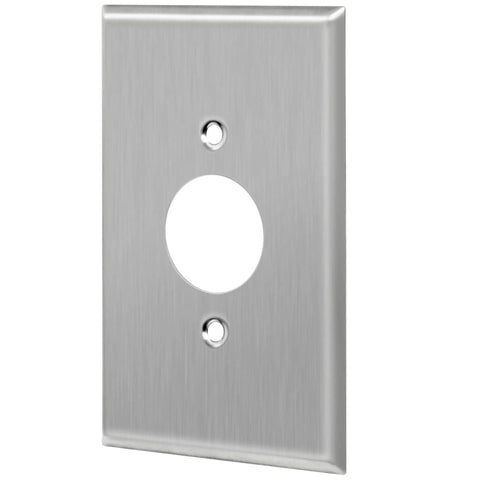 Heavy Duty Metal Wall Plate For 1.406 Inch Single Receptacle 1 Gang Corrosion Resistant 430 Stainless Steel UL Listed