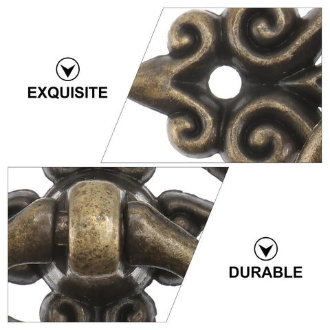 Close-up of vintage zinc alloy drawer pull ring detailing showing exquisite and durable retro design features.