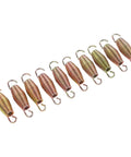 Heavy Duty Extension Springs 10 Pack Steel Coil Load Up To 50kg For Garage Doors Trailer Ramps Farm Gear Durable Carbon Steel Build That Holds Tight, showing all ten springs in a row.