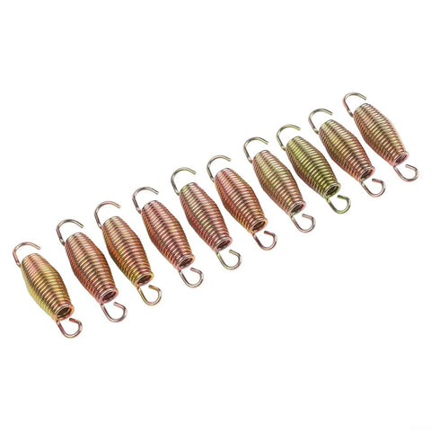 Heavy Duty Extension Springs 10 Pack Steel Coil Load Up To 50kg For Garage Doors Trailer Ramps Farm Gear Durable Carbon Steel Build That Holds Tight, showing all ten springs in a row.