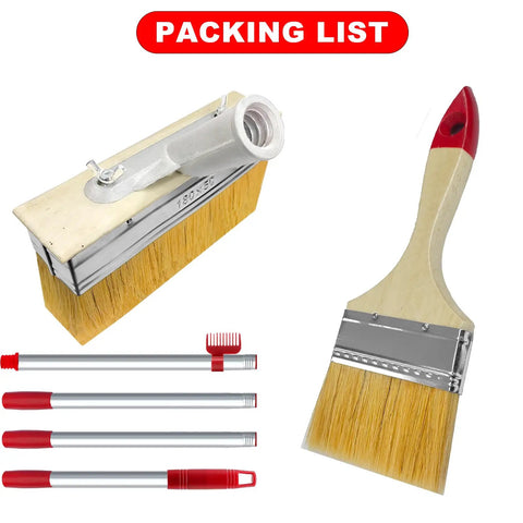 Packing list of Two Pack Deck Stain Brush Set With Threaded Long Handle, 7 Inch Stain Applicator and 60 Inch Extension Pole