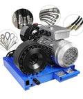 Industrial Grade Electric Hydraulic Hose Press Automatic Crimping Machine For High Pressure Pipe And Fitting Setup with detailed motor design.