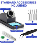 Standard accessories for Digital Soldering Station Pro Grade With PID Temperature Control, ESD Safe For Electronics