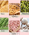 Efficient Handheld Garden Seeder for Corn and Soybeans product image showing grains and legumes such as wheat, soybeans, mung beans.