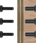 50 Pcs M6x25mm Furniture Bolts Black Hex Screws And Barrel Nuts Kit Binding Post Screws For Furniture Connectors Bunk Bed Hardware And Woodworking Tools