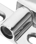 Close-up of Heavy Duty Stainless Steel Glass Door Pivot Hinge For Shower, Concealed Double-Hole Bath Door Hinge, 304 Stainless Steel