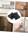Plastic Cabinet Door Hinges Black Adjustable Torque Friction Positioning Stop Folding For Kitchen Bathroom Office Desks