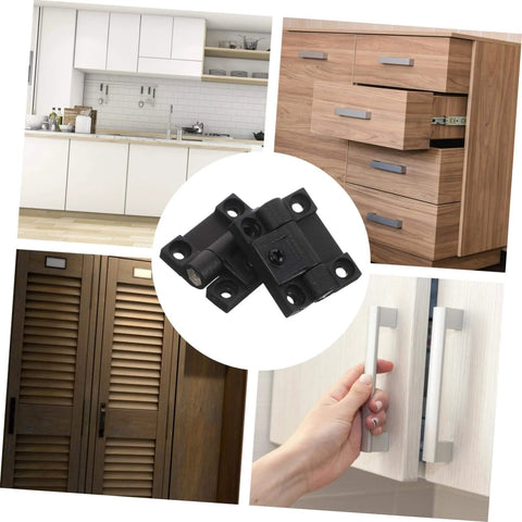 Plastic Cabinet Door Hinges Black Adjustable Torque Friction Positioning Stop Folding For Kitchen Bathroom Office Desks