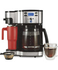 2 Way Programmable Coffee Maker With Single Serve And 12 Cup Glass Carafe Black With Stainless Steel Accents