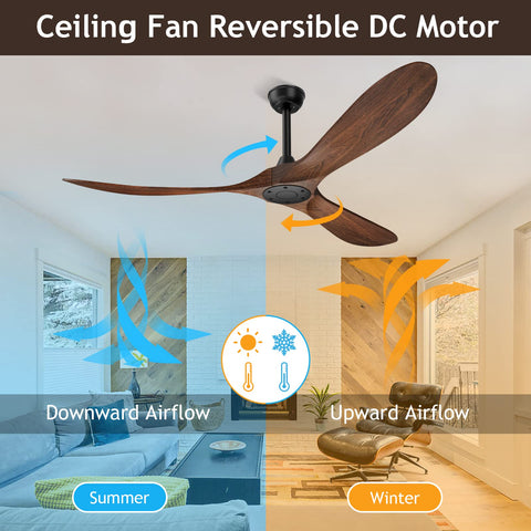 Outdoor Patio Ceiling Fan With Remote No Light 60 Inch Matte Black Modern Design For Patios And Covered Backyard spaces.