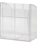 Tilt View Plastic Storage Cabinet With Two Tilt Out Bins For Home Office And Workshop Clear Parts Organizer side view