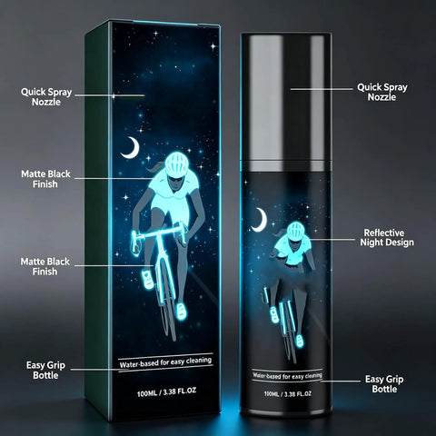 MNVKIJ Multipurpose Night Reflective Spray Agent High Visibility in 100ml bottle with quick spray nozzle and reflective night design.