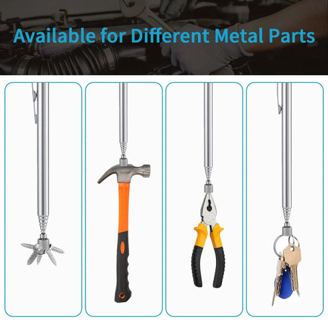 Telescoping Magnetic Pickup Tool With Pen Clip, 3.5 Lb Pull, Extendable From 5.1 To 25.4 Inches, Pocket Clip Design For Quick Grabs, Perfect Gift For Men, Dads, Car Enthusiasts And DIY Handyman