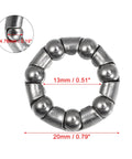Seven Ball Bearing Cage Retainer For Bike Crank And Wheel Bearings, 20mm Outer Diameter, 13mm Inner Diameter, 4.76mm Ball Size
