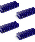 Plier Organizer And Rack 4-Pack Blue With 40-Slot Tool Storage For Toolbox Drawers Non-Slip Rubber Base Interlocking Modular Holders