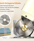 BEAMNOVA Electric Rotary Cutter With Powerful 250W Motor And Sharp Octagonal Alloy Steel Blades, showing 4 inch blade for smooth fabric cuts.
