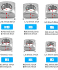 Killer 200 Piece Metric Square Nut Assortment Kit Forged From 304 Stainless Steel M3 M4 M5 M6 M8 M10 Sizes, showcasing various sizes.