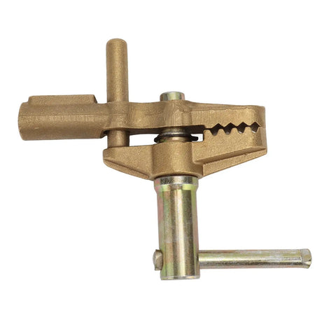 Jelquix 800A Brass Ground Clamp With Heavy Rubber Sleeve For Argon Arc And Submerged Welding showing heavy-duty construction and jaw detail.