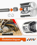 Installation diagram of 54mm Size B Piston Top End Rubuild Kit For Honda CR125R 1992-1999 Rebuild Set Including 13110-KZ4-505