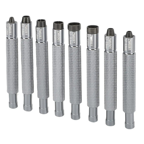 Watch Crown Winder Tool Set 2mm to 10mm Eight Piece Aluminum Alloy Precision Repair Kit for Crown Removal and Maintenance