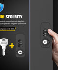 Tough Wall Mount EV Charger Cover For Your Daily Plug In Rig, Heavy Duty Outdoor shell showing dual security lock features.