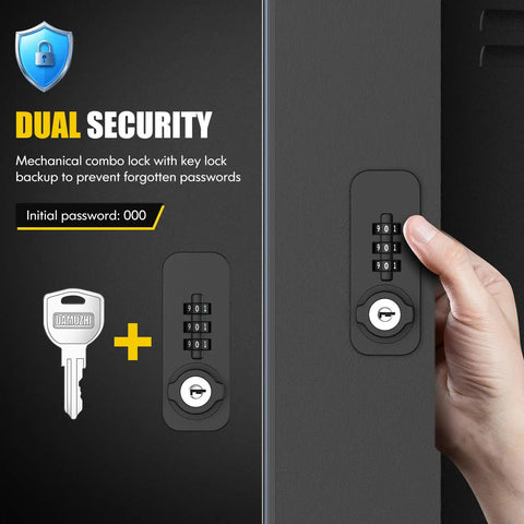 Tough Wall Mount EV Charger Cover For Your Daily Plug In Rig, Heavy Duty Outdoor shell showing dual security lock features.