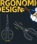 60mm Titanium Coated Plant Scissors Gardening Shears Bonsai Pruning Scissors No Fuss Ultra Lightweight Pruning Shear ergonomic design