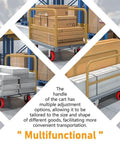 Beast Mode Heavy Duty All Steel Panel Truck Cart Holds 2000 Lbs With 3 Side Rails And 6 Inch Swivel Casters That Roll Smooth For Lumber Drywall Warehouse Hauling with adjustable handle.