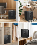 1.8 Cu Ft Fireproof Home Safe Box With LCD Touch Screen in various room settings