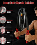 Man using Hydraulic Twister Arm Exerciser For Home Gym Adjustable 22 To 440 Lbs Stepless Resistance Strength Training.